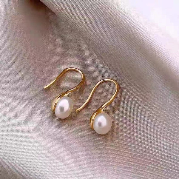 18K Gold Plated Pearl Earrings