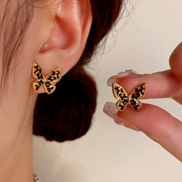 14K Gold-Plated Butterfly Stud Earrings