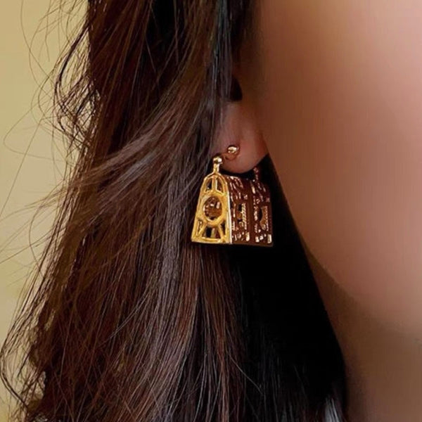 14K Gold-Plated Handbag Earrings