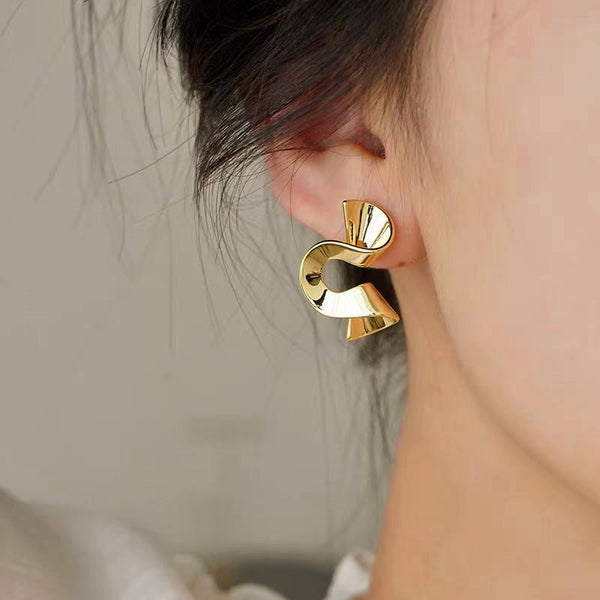 14K Gold-Plated Irregular Earrings