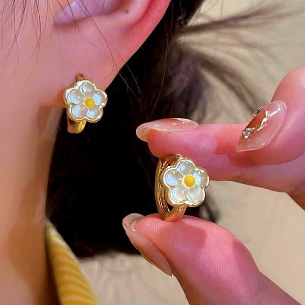 14K Gold-Plated Sunflower Earrings