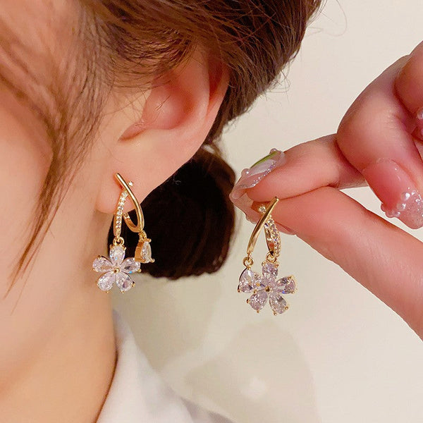 14K Gold-Plated Flower Earrings