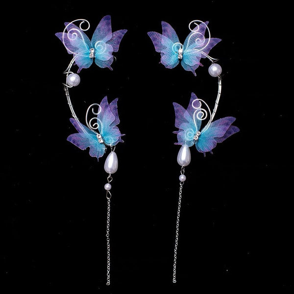 Cute Butterfly Tassel  Cuffs ( 1 Pair )