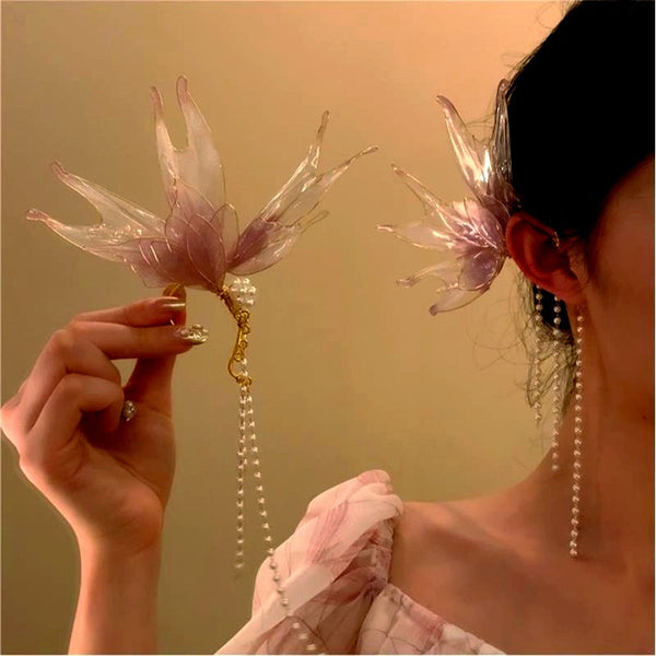 Elf Pearl Tassel Cuffs ( 1 Pair )