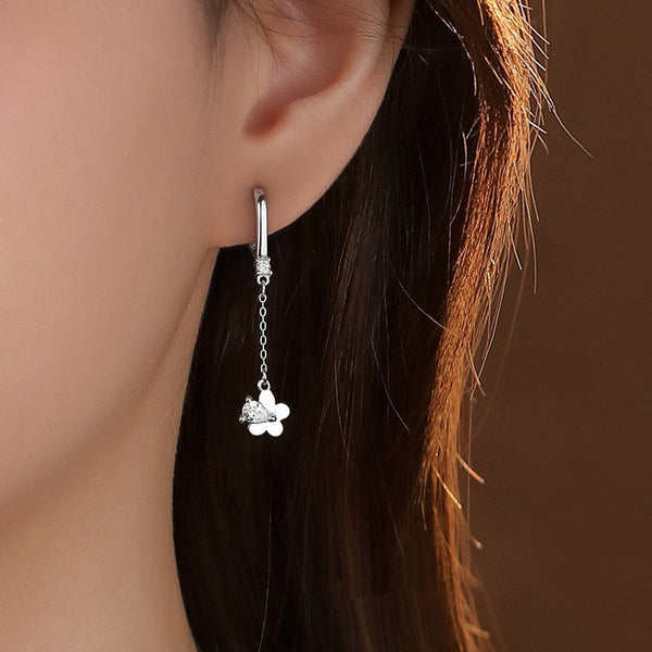 Sterling Silver Flower Earrings