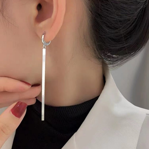 Sterling Silver Long Line Earrings